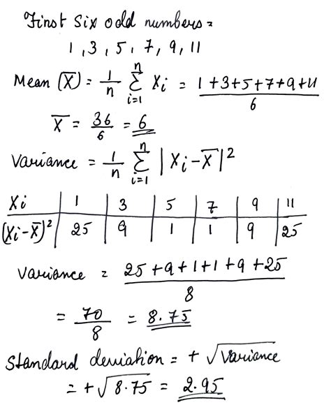 first six odd natural numbers|Find the mean of first six odd natural numbers .